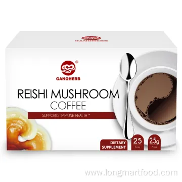 OEM Reishi Mushroom Ganoderma Black Instant Coffee 2 in 1
